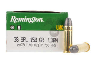 Remington UMC 38 Special 158Gr Lead Round Nose comes in a box of 50